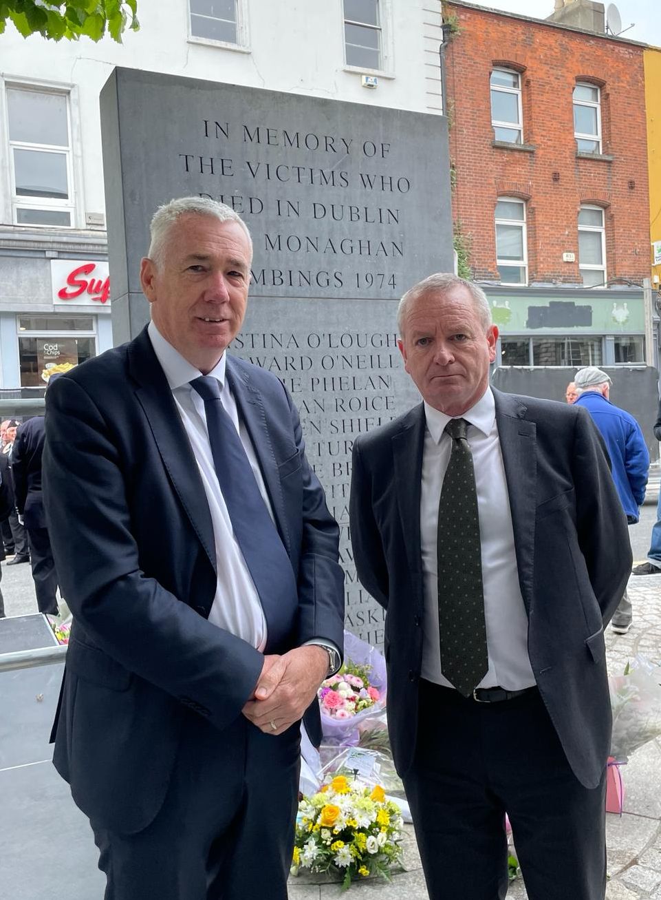 Jon Boutcher and Sir Iain Livingstone at the special memorial service in Dublin